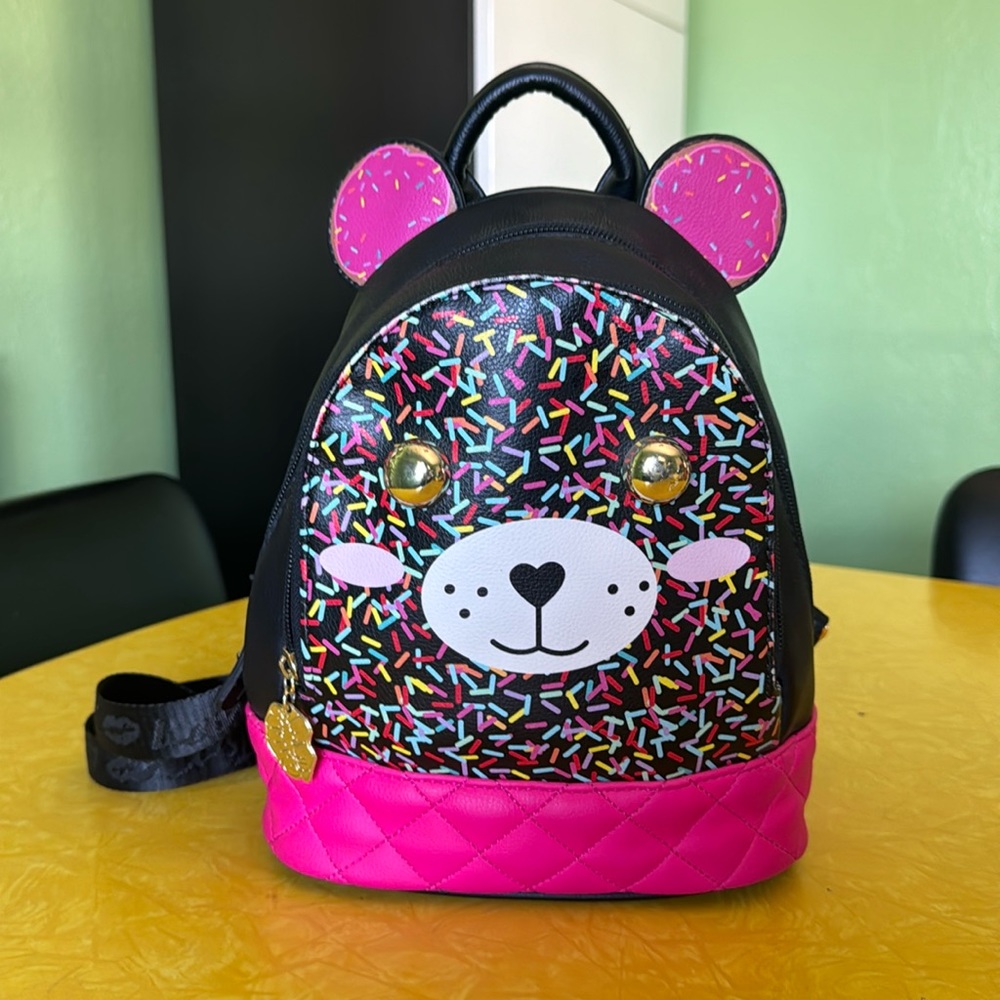 Betsy Johnson Love Mini Bear Backpack